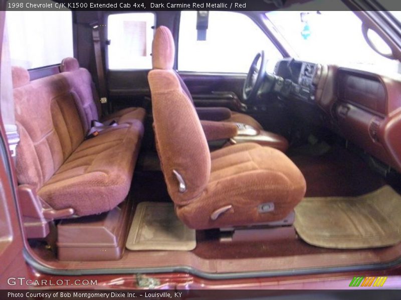 Dark Carmine Red Metallic / Red 1998 Chevrolet C/K K1500 Extended Cab 4x4