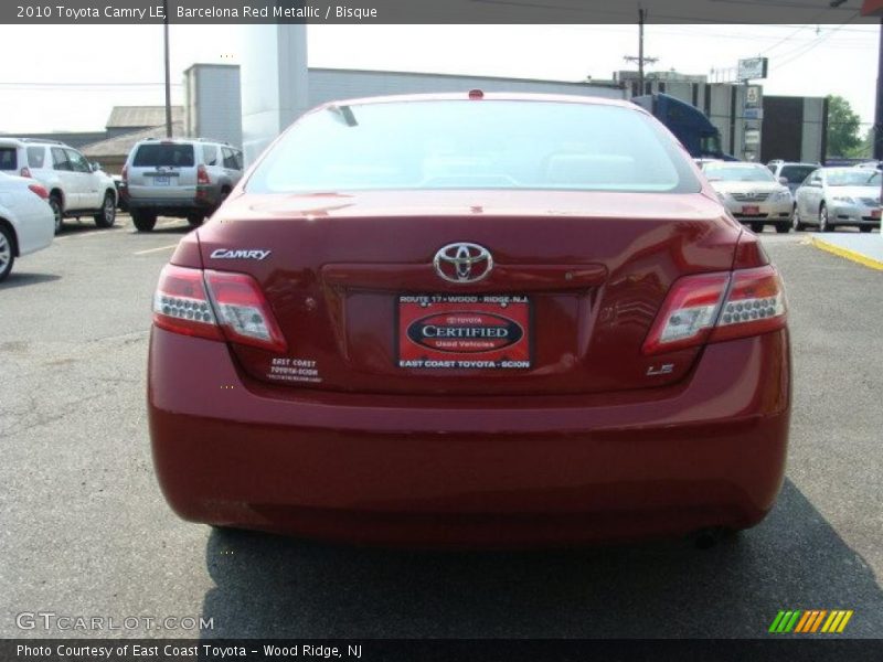 Barcelona Red Metallic / Bisque 2010 Toyota Camry LE