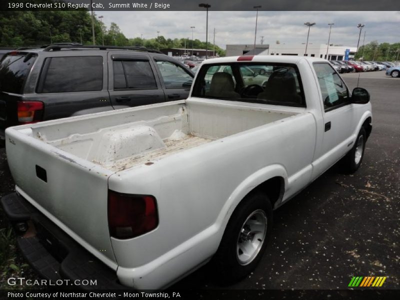 Summit White / Beige 1998 Chevrolet S10 Regular Cab