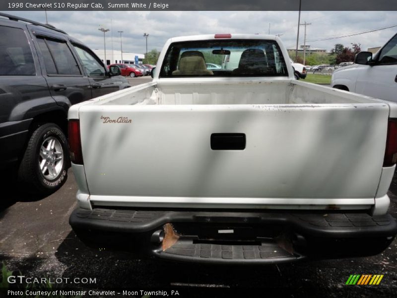 Summit White / Beige 1998 Chevrolet S10 Regular Cab