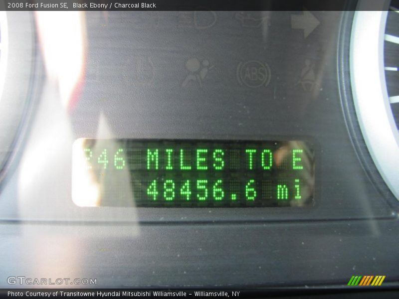 Black Ebony / Charcoal Black 2008 Ford Fusion SE