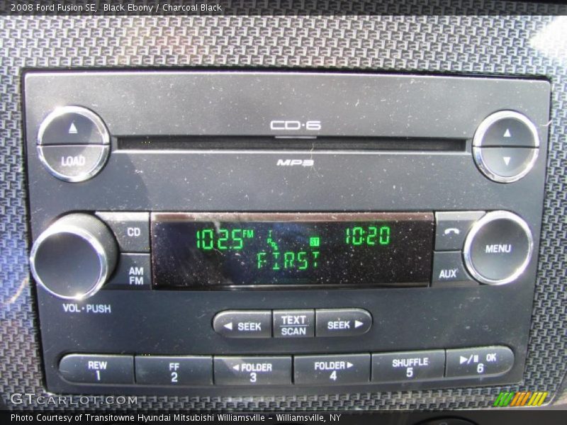 Black Ebony / Charcoal Black 2008 Ford Fusion SE