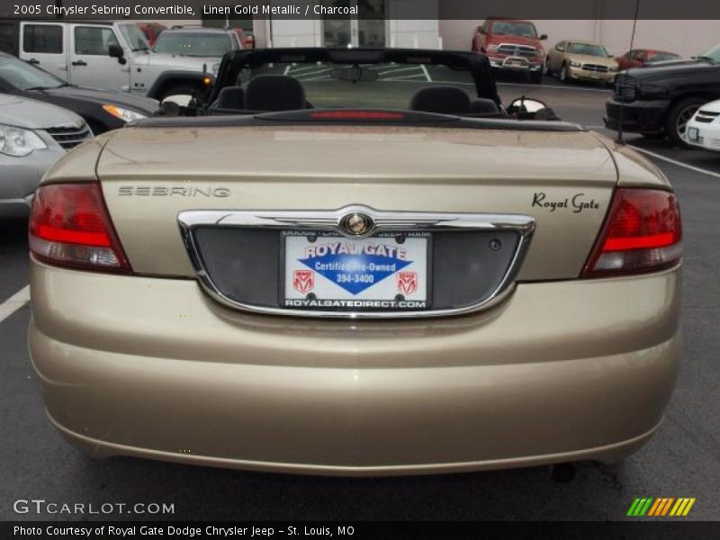 Linen Gold Metallic / Charcoal 2005 Chrysler Sebring Convertible