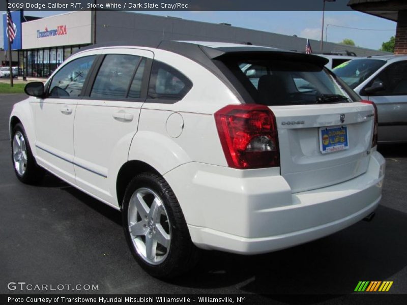 Stone White / Dark Slate Gray/Red 2009 Dodge Caliber R/T