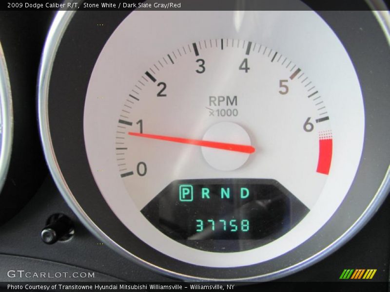 Stone White / Dark Slate Gray/Red 2009 Dodge Caliber R/T