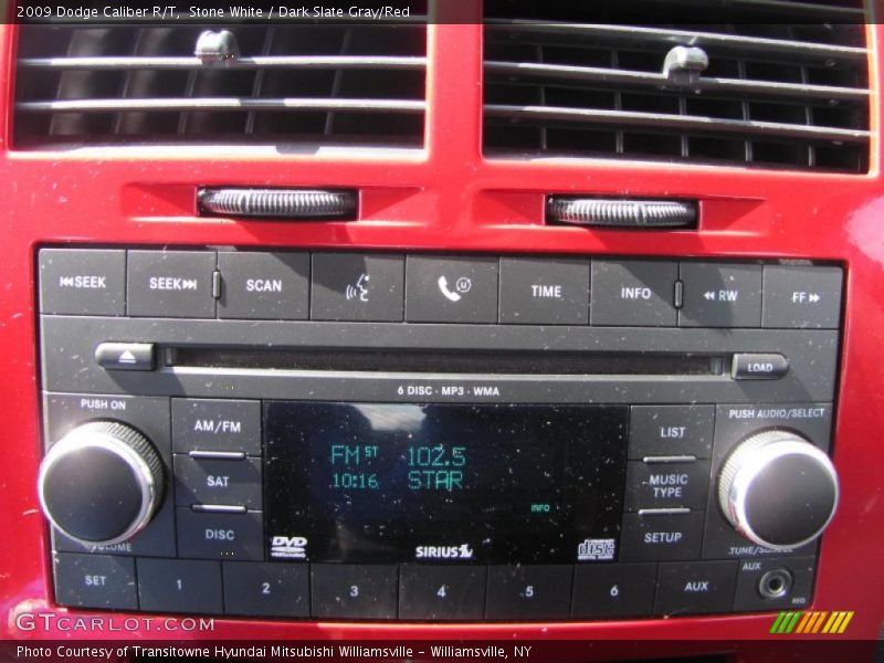 Stone White / Dark Slate Gray/Red 2009 Dodge Caliber R/T