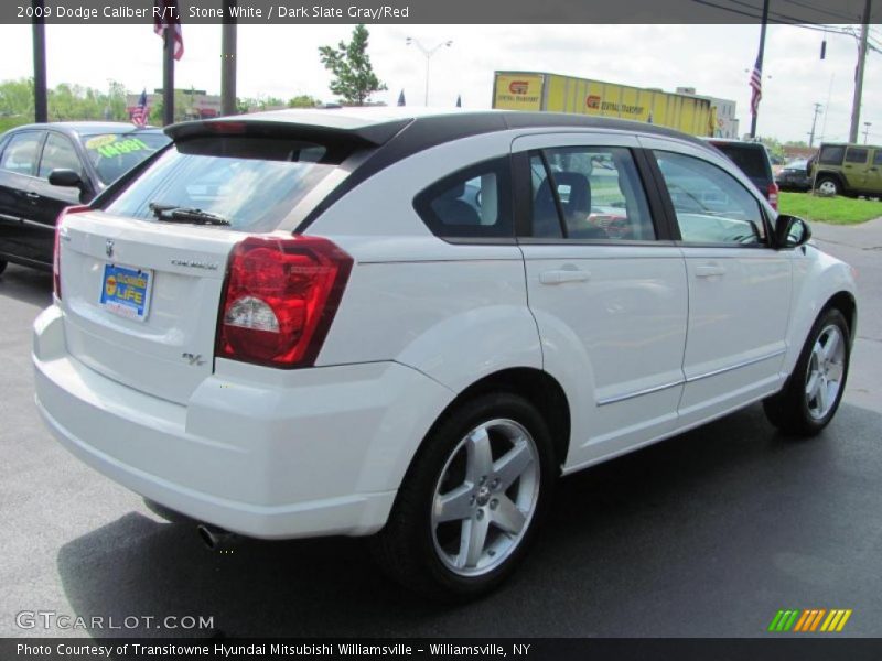 Stone White / Dark Slate Gray/Red 2009 Dodge Caliber R/T