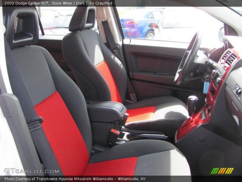 Stone White / Dark Slate Gray/Red 2009 Dodge Caliber R/T