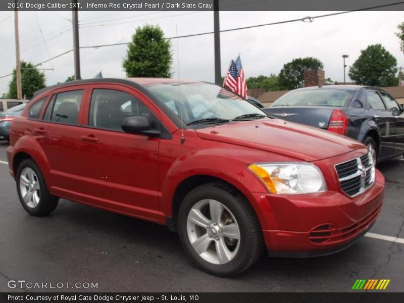 Inferno Red Crystal Pearl / Dark Slate Gray 2010 Dodge Caliber SXT