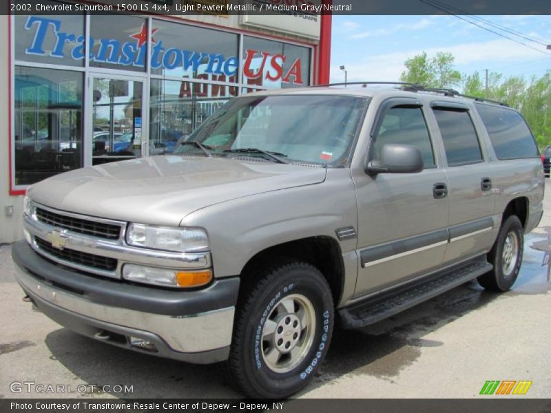 Light Pewter Metallic / Medium Gray/Neutral 2002 Chevrolet Suburban 1500 LS 4x4