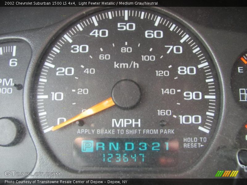 Light Pewter Metallic / Medium Gray/Neutral 2002 Chevrolet Suburban 1500 LS 4x4