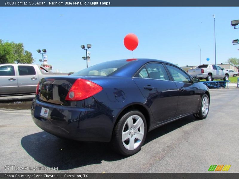 Midnight Blue Metallic / Light Taupe 2008 Pontiac G6 Sedan