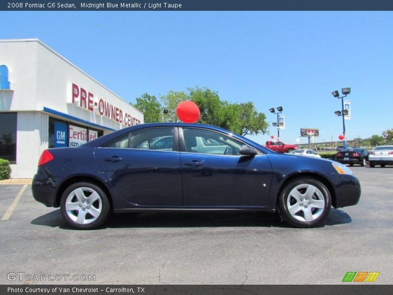 Midnight Blue Metallic / Light Taupe 2008 Pontiac G6 Sedan