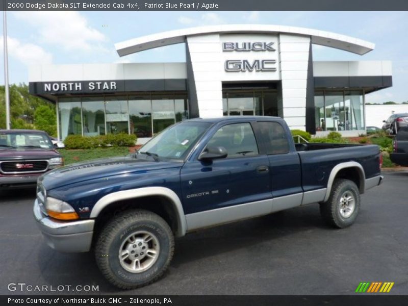 Patriot Blue Pearl / Agate 2000 Dodge Dakota SLT Extended Cab 4x4