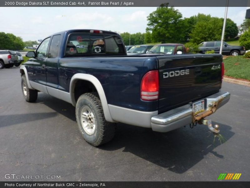 Patriot Blue Pearl / Agate 2000 Dodge Dakota SLT Extended Cab 4x4