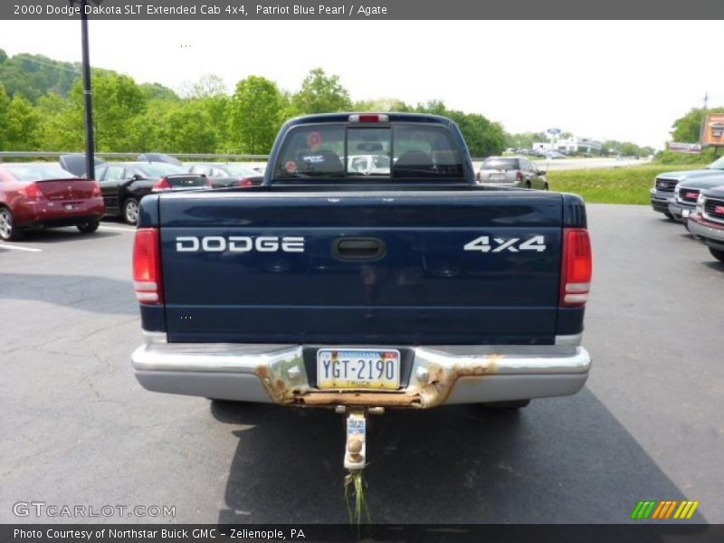 Patriot Blue Pearl / Agate 2000 Dodge Dakota SLT Extended Cab 4x4