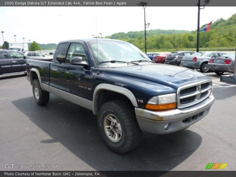 Patriot Blue Pearl / Agate 2000 Dodge Dakota SLT Extended Cab 4x4