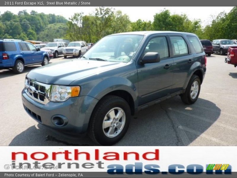 Steel Blue Metallic / Stone 2011 Ford Escape XLS