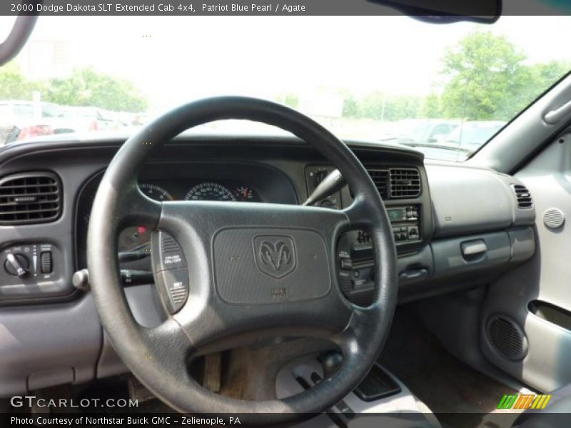 Patriot Blue Pearl / Agate 2000 Dodge Dakota SLT Extended Cab 4x4