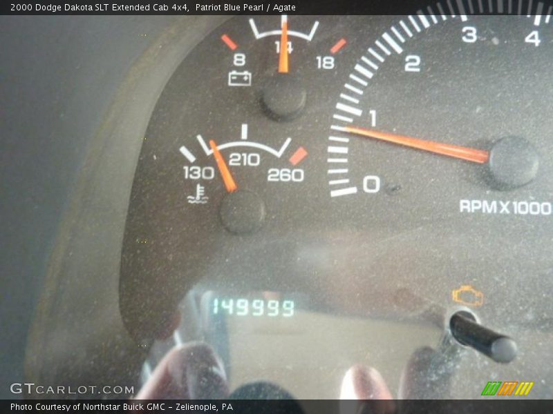 Patriot Blue Pearl / Agate 2000 Dodge Dakota SLT Extended Cab 4x4