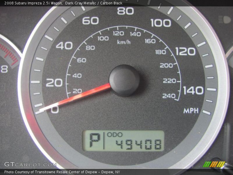 Dark Gray Metallic / Carbon Black 2008 Subaru Impreza 2.5i Wagon