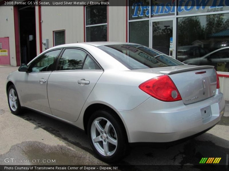 Liquid Silver Metallic / Ebony Black 2008 Pontiac G6 V6 Sedan