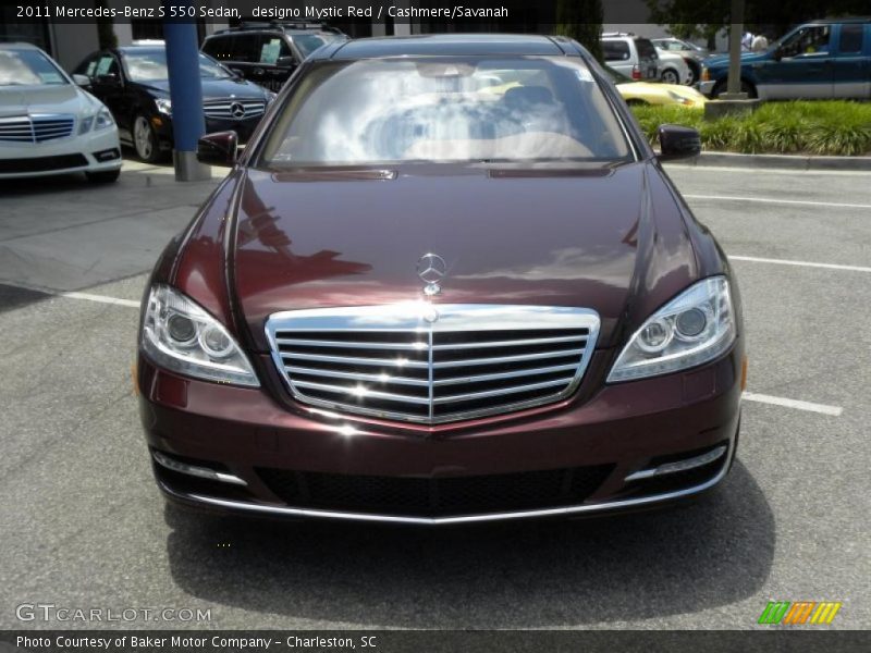 designo Mystic Red / Cashmere/Savanah 2011 Mercedes-Benz S 550 Sedan