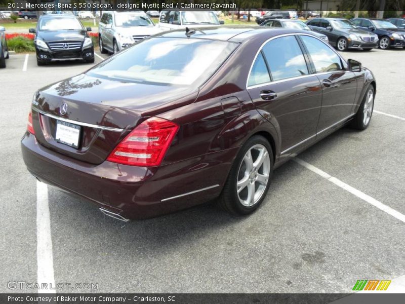 designo Mystic Red / Cashmere/Savanah 2011 Mercedes-Benz S 550 Sedan