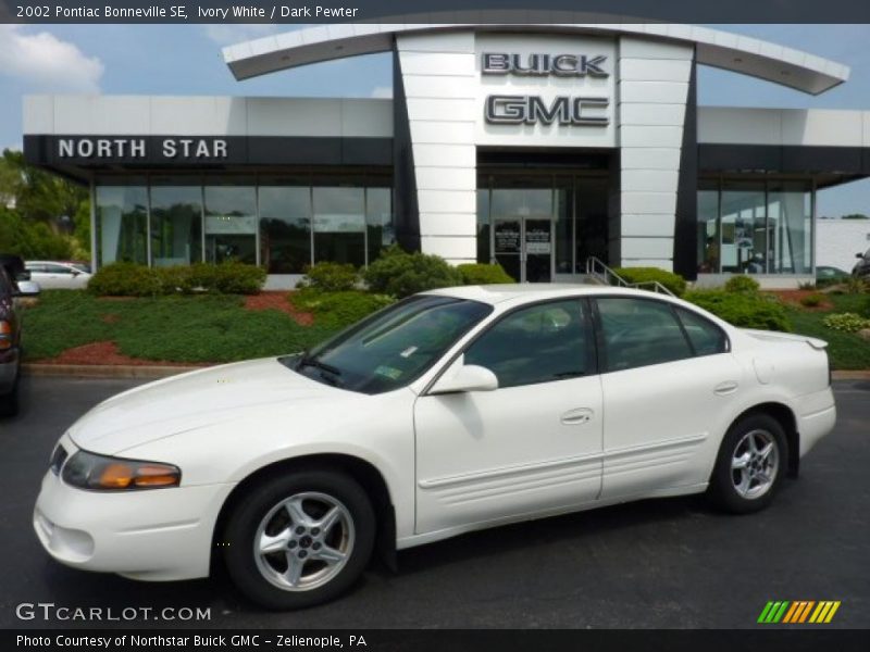 Ivory White / Dark Pewter 2002 Pontiac Bonneville SE