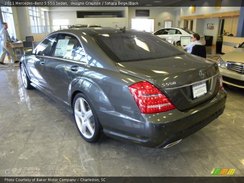 designo Graphite / Sahara Beige/Black 2011 Mercedes-Benz S 550 Sedan