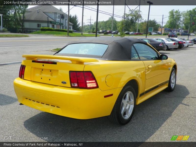 Screaming Yellow / Medium Parchment 2004 Ford Mustang V6 Convertible