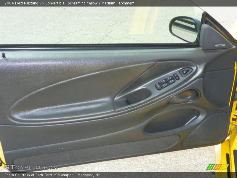 Screaming Yellow / Medium Parchment 2004 Ford Mustang V6 Convertible