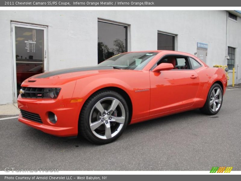 Inferno Orange Metallic / Inferno Orange/Black 2011 Chevrolet Camaro SS/RS Coupe