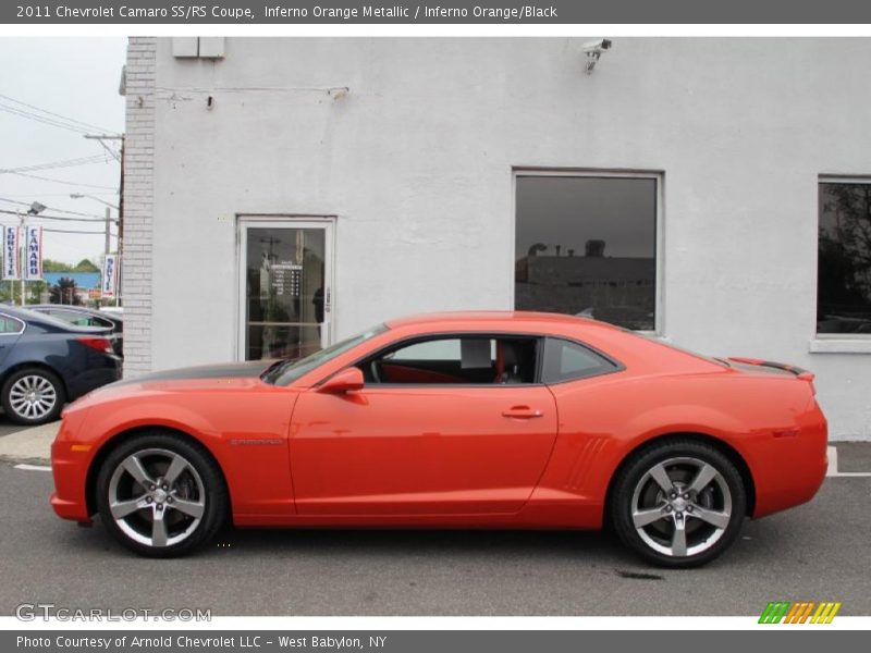 Inferno Orange Metallic / Inferno Orange/Black 2011 Chevrolet Camaro SS/RS Coupe