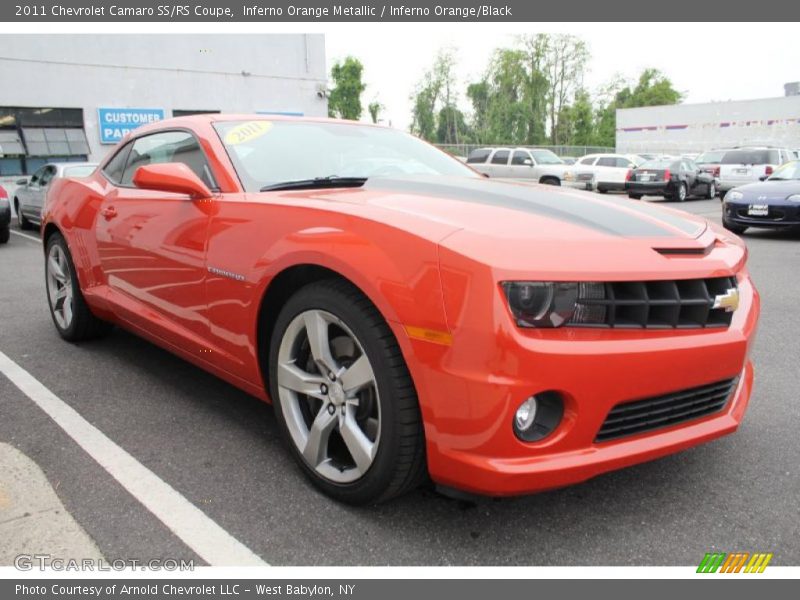 Inferno Orange Metallic / Inferno Orange/Black 2011 Chevrolet Camaro SS/RS Coupe