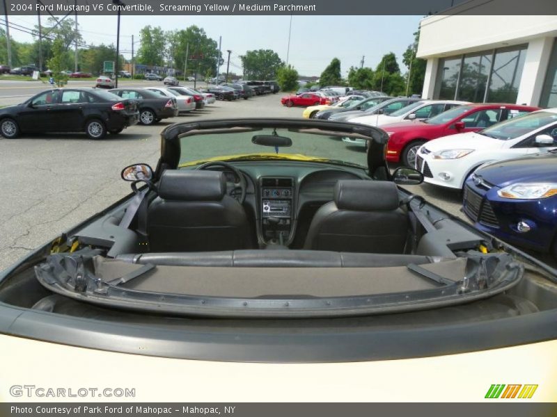 Screaming Yellow / Medium Parchment 2004 Ford Mustang V6 Convertible