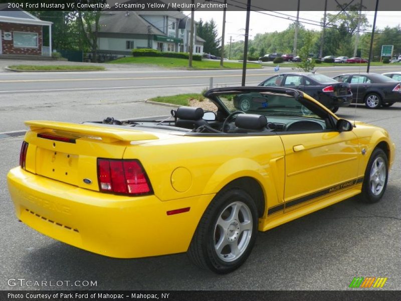 Screaming Yellow / Medium Parchment 2004 Ford Mustang V6 Convertible