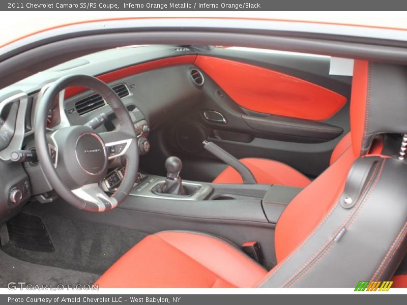 Inferno Orange Metallic / Inferno Orange/Black 2011 Chevrolet Camaro SS/RS Coupe