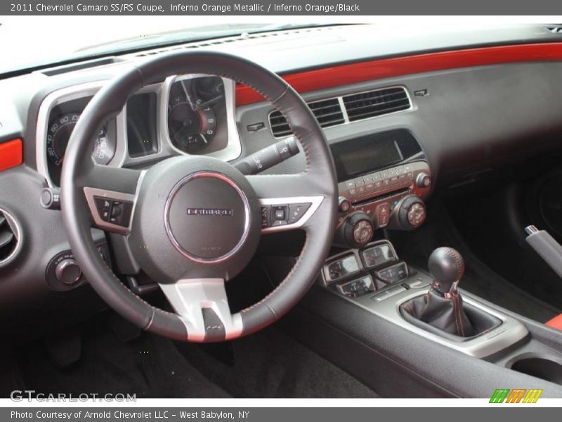 Inferno Orange Metallic / Inferno Orange/Black 2011 Chevrolet Camaro SS/RS Coupe