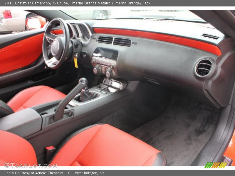 Inferno Orange Metallic / Inferno Orange/Black 2011 Chevrolet Camaro SS/RS Coupe