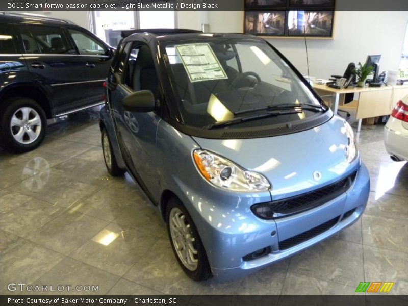 Light Blue Metallic / Design Black 2011 Smart fortwo passion cabriolet