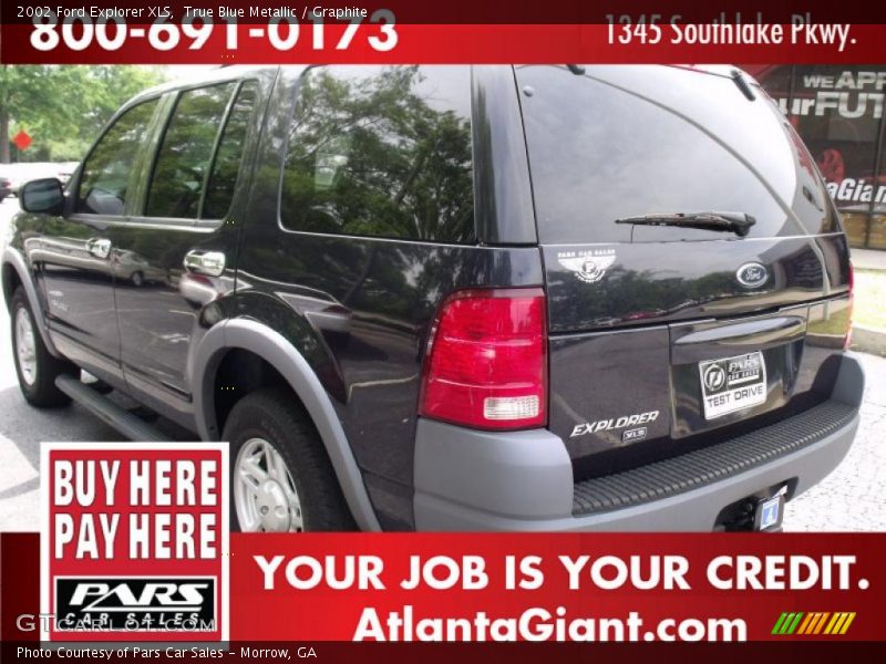 True Blue Metallic / Graphite 2002 Ford Explorer XLS