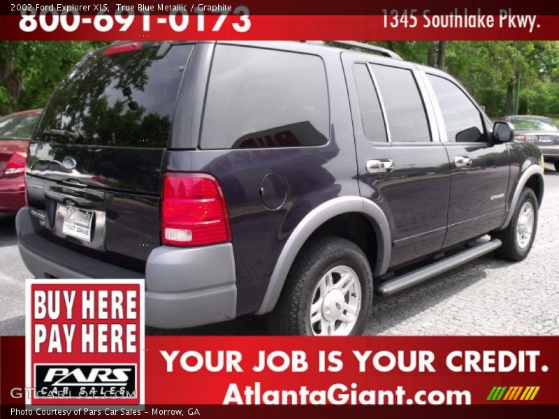 True Blue Metallic / Graphite 2002 Ford Explorer XLS