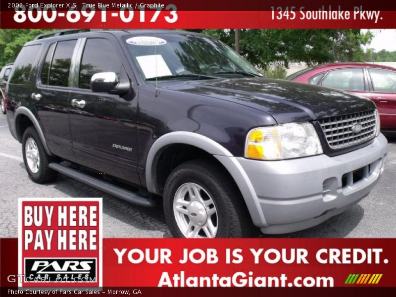 True Blue Metallic / Graphite 2002 Ford Explorer XLS