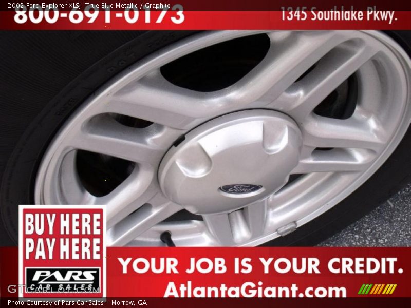 True Blue Metallic / Graphite 2002 Ford Explorer XLS