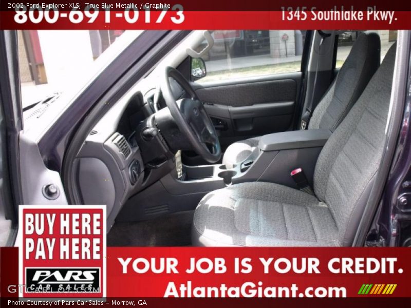 True Blue Metallic / Graphite 2002 Ford Explorer XLS