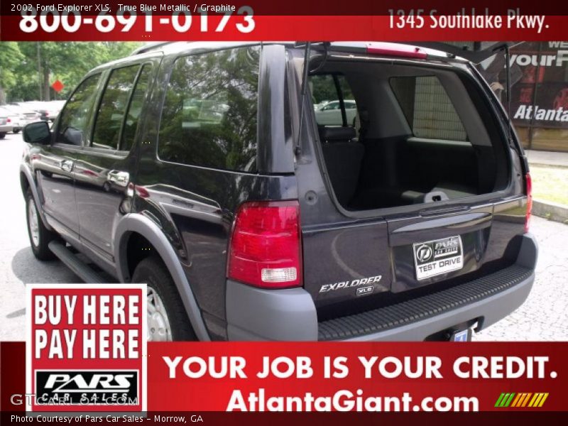 True Blue Metallic / Graphite 2002 Ford Explorer XLS