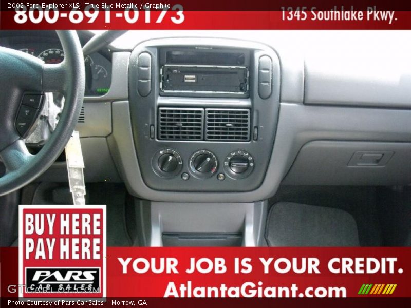 True Blue Metallic / Graphite 2002 Ford Explorer XLS