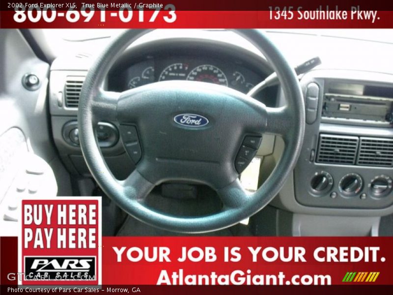 True Blue Metallic / Graphite 2002 Ford Explorer XLS