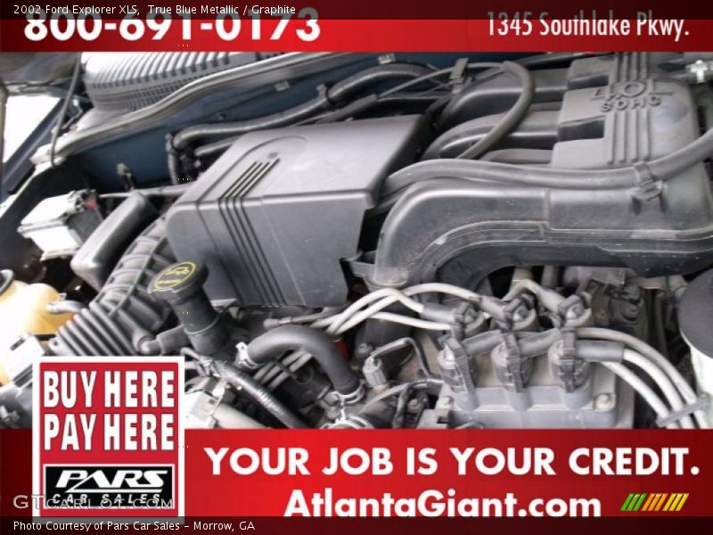 True Blue Metallic / Graphite 2002 Ford Explorer XLS